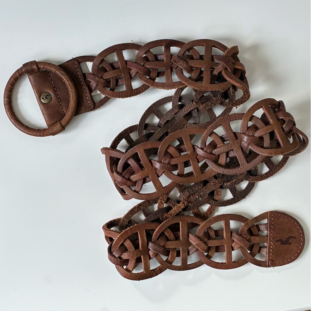 Vintage Hollister Dark Brown Leather Belt